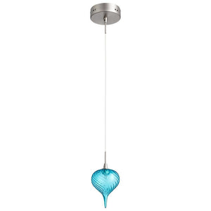 1 Light Aqua Teardrop - Satin Nickel asd __007