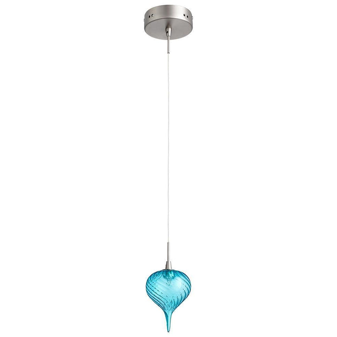 1 Light Aqua Teardrop - Satin Nickel asd __007