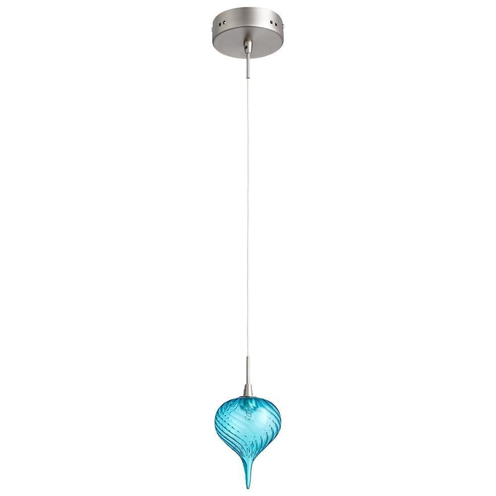 1 Light Aqua Teardrop - Satin Nickel asd __007