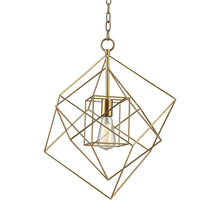 Dimond Lighting Neil Gold Leaf 1-Light Box Pendant