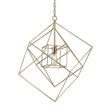 Dimond Lighting Neil Gold Leaf 1-Light Box Pendant