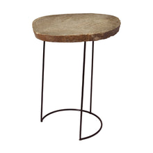 Dimond Home Stone Slab And Wire Frame Table