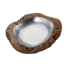 Dimond Home Round Teak Bowl With Aluminum Insert