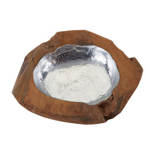 Dimond Home Round Teak Bowl With Aluminum Insert