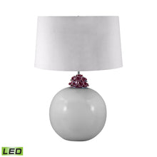 Dimond Lighting Ceramic Ball Table Lamp In White And Amethyst