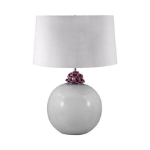 Dimond Lighting Ceramic Ball Table Lamp In White And Amethyst