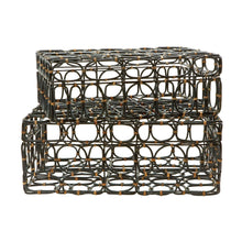 Dimond Home Washed Oval Ring  Boxes - Set Of 2