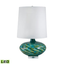 Dimond Lighting Big Bang Blown Glass Table Lamp In Blue Swirl
