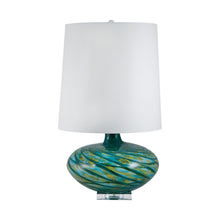 Dimond Lighting Big Bang Blown Glass Table Lamp In Blue Swirl