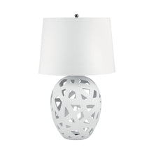 Dimond Lighting Open Work Bisque Ceramic Table Lamp In White