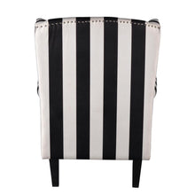 A&B Home Black and White Stripe Oversized Arm Chair