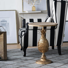 A&B Home Black and White Stripe Oversized Arm Chair