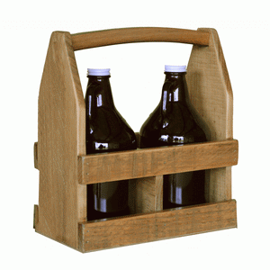 2-Day Designs 2 Growler Beer Caddy - Berry Frappé (9068): 12"x12"