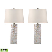 Dimond Lighting Mother Of Pearl Cylinder Table Lamps - Set Of 2