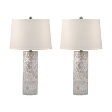 Dimond Lighting Mother Of Pearl Cylinder Table Lamps - Set Of 2