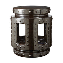 Dimond Home Throne Stool In Copper Patina & Black Acid