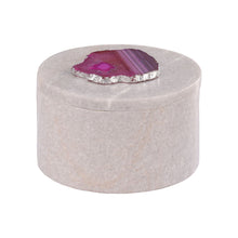 Dimond Home Antilles Round Box In Marble And Agate