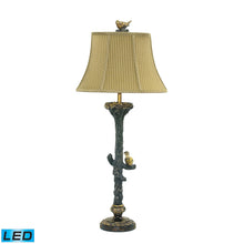 Dimond Lighting Bird On Branch Table Lamp in Black and Gold Leaf