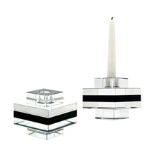 Dimond Home Tuxedo Crystal Pedestal Candleholders - S/2