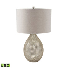 Dimond Lighting Chain Mail Raindrop Table Lamp in Silver Mercury