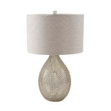 Dimond Lighting Chain Mail Raindrop Table Lamp in Silver Mercury