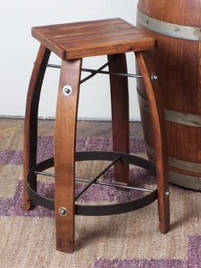 2-Day Designs 24" Stave Stool With Wood Seat __007