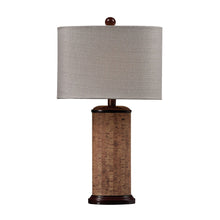 Dimond Lighting Cork Table Lamp in Brown With Light Beige Shade