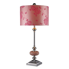 Dimond Lighting Lauren Table Lamp In Chrome And Pink Mosaic