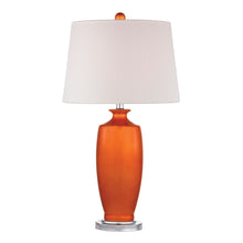 Dimond Lighting Halisham Ceramic Table Lamp in Tangerine Orange