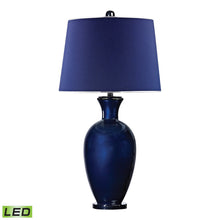 Dimond Lighting Navy Blue Glass Lamp With Navy Shade