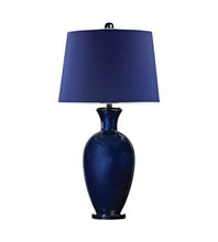Dimond Lighting Navy Blue Glass Lamp With Navy Shade