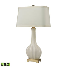 Dimond Lighting Fluted Ceramic Table Lamp in White Glaze