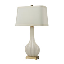 Dimond Lighting Fluted Ceramic Table Lamp in White Glaze