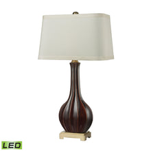 Dimond Lighting Fluted Ceramic Table Lamp in Red Glaze