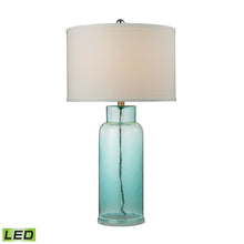Dimond Lighting Glass Bottle Small Table Lamp in Seafoam Green