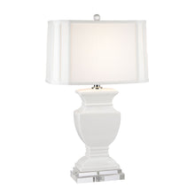 Dimond Lighting Ceramic Table Lamp in Gloss White And Crystal