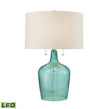 Dimond Lighting Hatteras Hammered Glass Table Lamp in Seabreeze