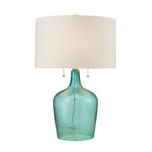 Dimond Lighting Hatteras Hammered Glass Table Lamp in Seabreeze