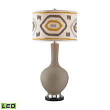 Dimond Lighting Matte Grey Lamp With Patterned Shade