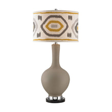 Dimond Lighting Matte Grey Lamp With Patterned Shade